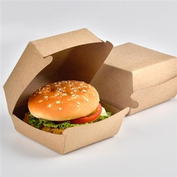 Burger Box Brown Pk75