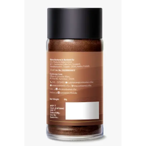 CONTINENTAL MOCHA FLAVOURED INSTANT COFFEE JAR 50 G