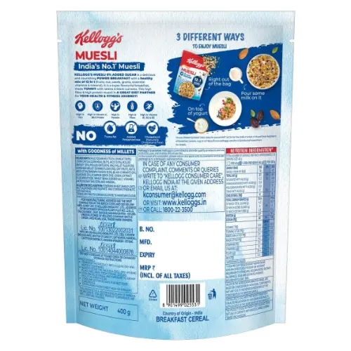 Kelloggs Muesli No Added Sugar 400g