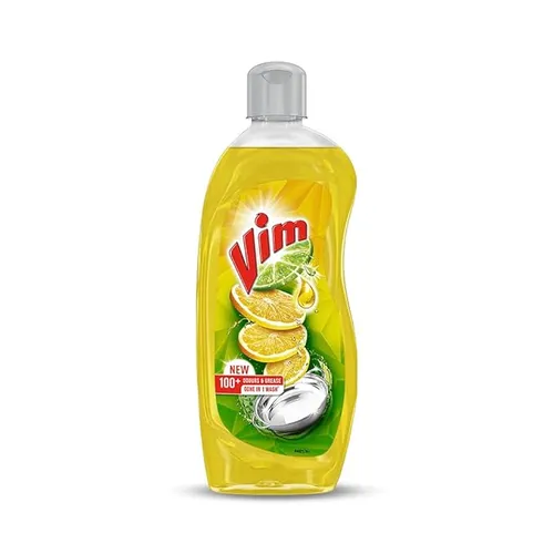 Vim Drop Lemon Liquid Dishwash Active Gel 500 Ml