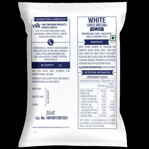 Veeba White Cheese Dressing 1 Kg