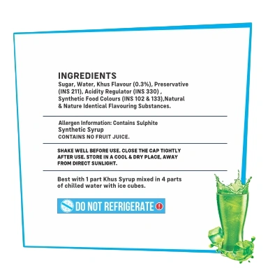 HALDIRAM KHUS SYRUP 750 ML