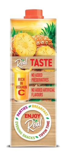 Real Pineapple Juice 1 L Pk12