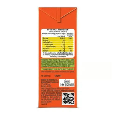 Real Fruit Power Guava 125 Ml Pk40