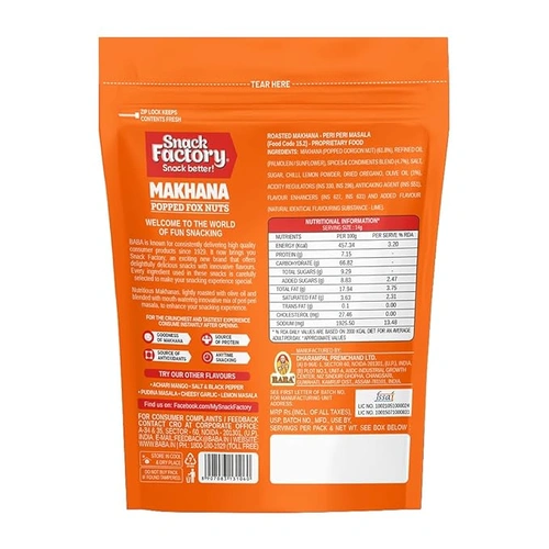 Snack Factory Makhana Peri Peri Masala 62 G