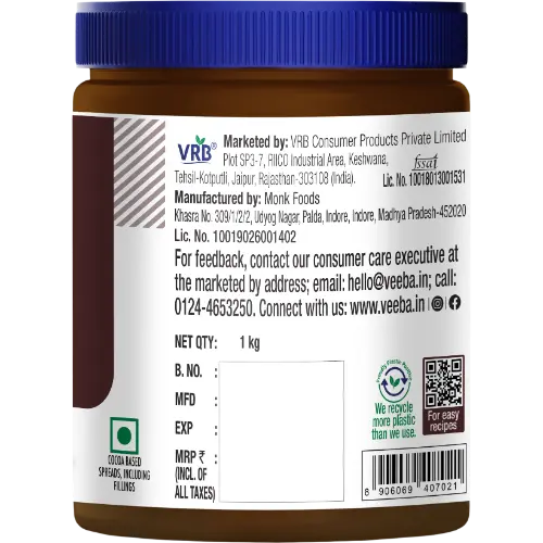 Veeba Hazelnut Chocotella 1 Kg