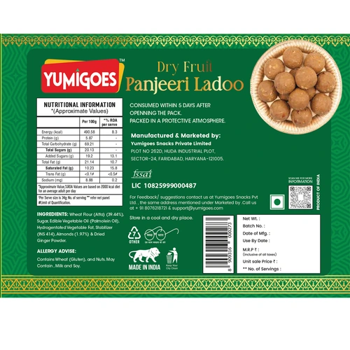 Yumigoes Dry Fruit Panjeeri Ladoo 400 G