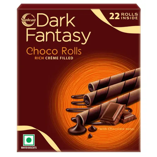 ITC SUNFEAST DARK FANTASY CHOCOROLLS 198 G