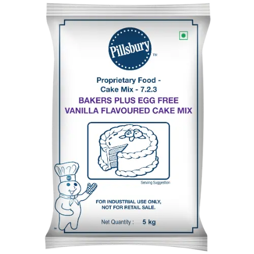 Pillsburry Bakers Plus Egg Free Vanilla Flavoured Cake Mix 5 Kg