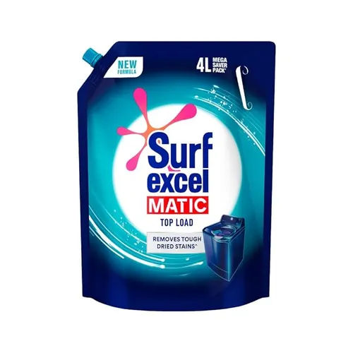 Surf Excel Matic Top Load Liquid Detergent Pouch 4 L