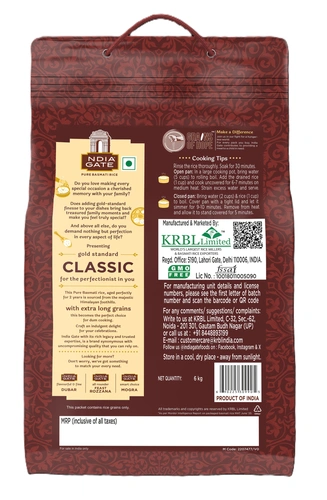 India Gate Basmati Classic Rice 6 Kg