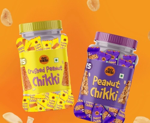 Godesi Classic Peanut Chikki Jar 50 Pcs-15 G