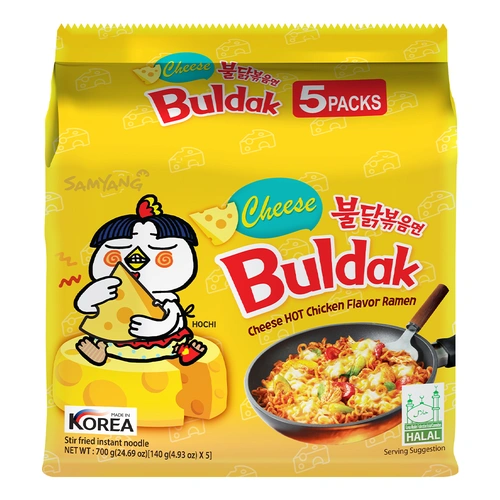 SAMYANG BULDAK NOODLE CHEESE 140 G PK 5
