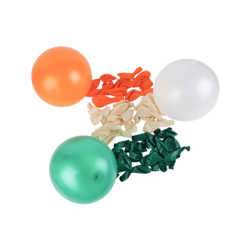 REPUBLIC DAY METALLIC TRI COLOR BALLOONS PK 50