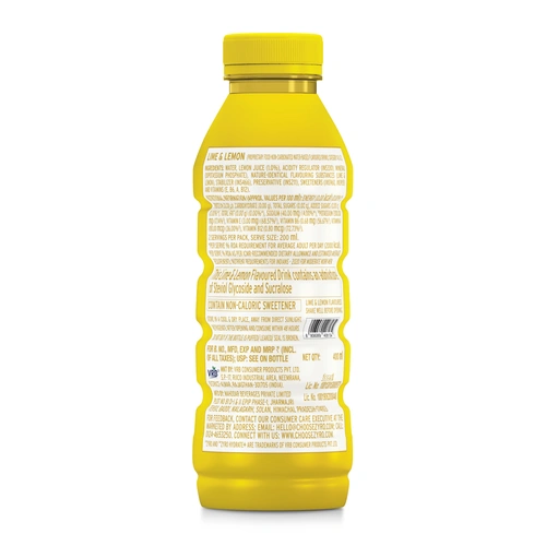 ZYRO ZERO SUGAR LIME & LEMON PET 400 ML PK24
