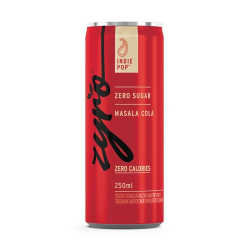 Zyro Zero Sugar Masala Cola Energy Drink Can 250 Ml
